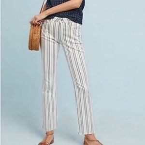 Anthropologie High-rise Bootcut Striped Jeans